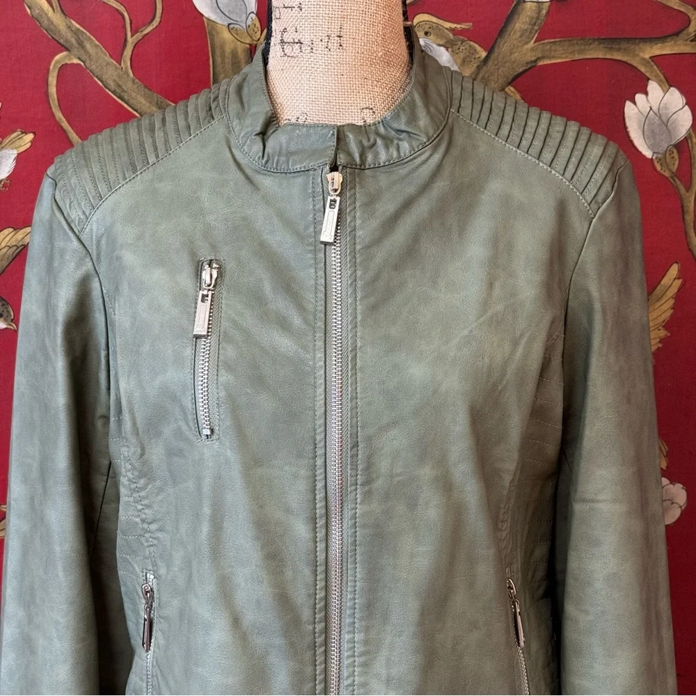 Women's “J2” Faux Leather Jacket | #P9 - Picture 5 of 14